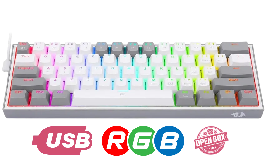 Redragon K617 Fizz 60% Wired RGB Gaming Keyboard 